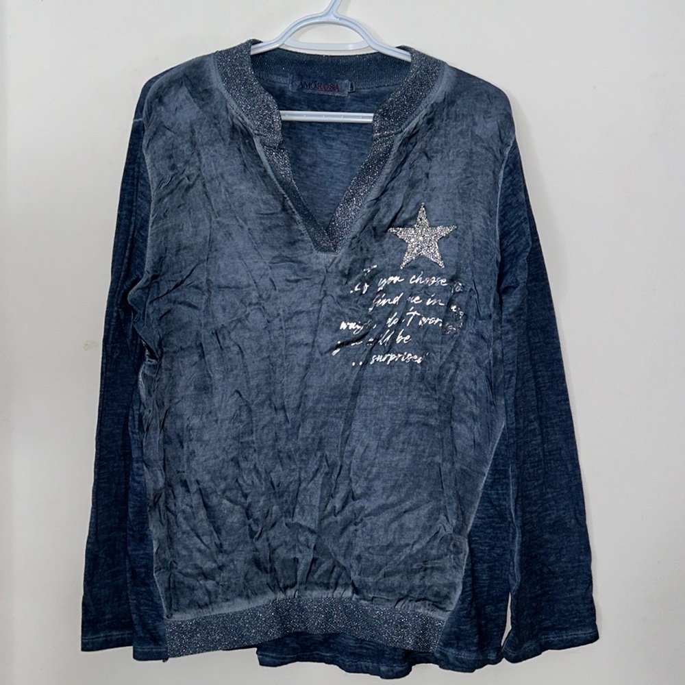 Amorosa Studded Star Top - Light blue 💕